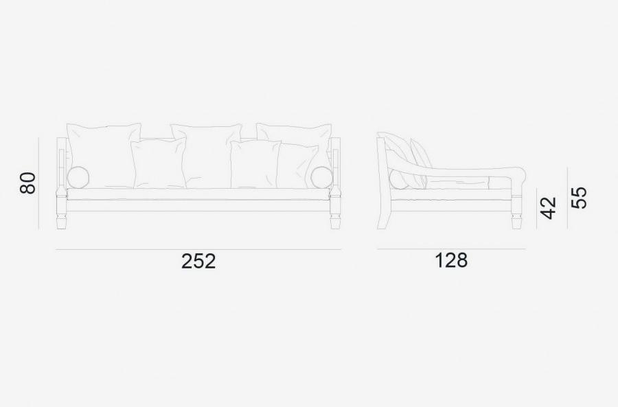 Gervasoni Садовый диван из тикового дерева Gervasoni outdoor sun-id-1401566 - Вид №4