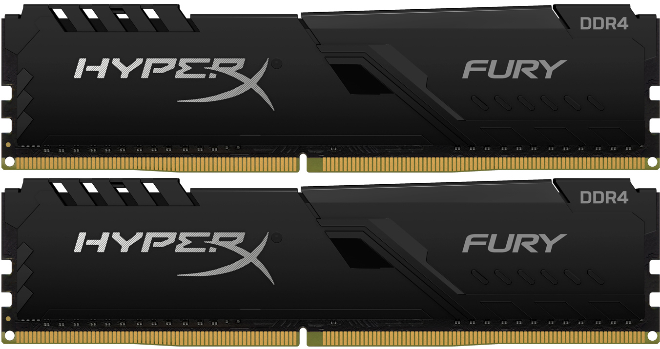 HX426C16FB3K2/16 16gb 2666mhz ddr4 cl16 dimm (kit of 2) hyperx fury black Kingston Santreyd 