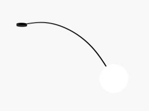 Светодиодный потолочный светильник из металла и выдувного стекла