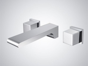 Настенный смеситель для раковины с 3 отверстиями с отдельными розетками