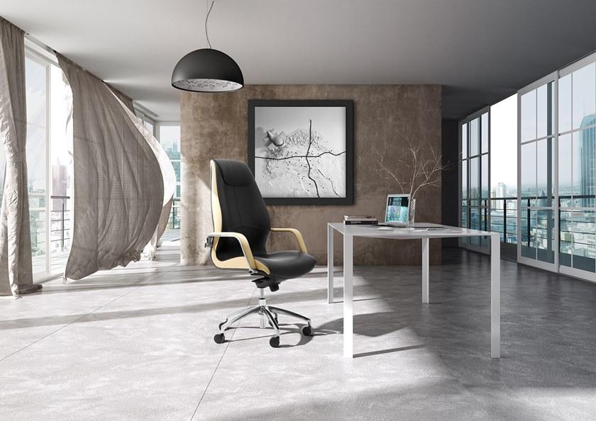 Leyform Поворотное кожаное кресло для руководителей с подголовником  1500  - Вид №4