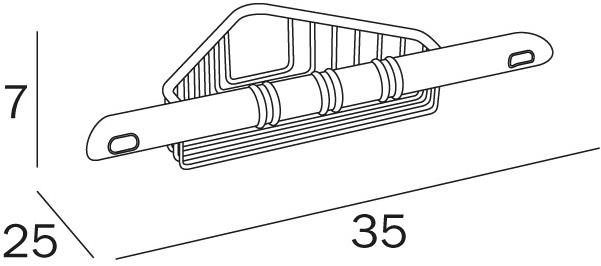 INDA® Угловая ручка для душа для ванной Hotellerie A04620 - Вид №1