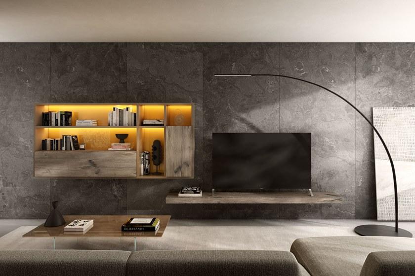 Lago Подвесной деревянный книжный шкаф с письменным столом 30mm sun-id-1394861 - Вид №1