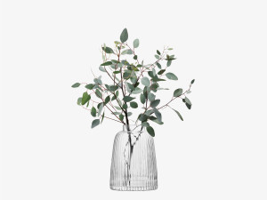 Круглая выдувная стеклянная ваза-H26cm