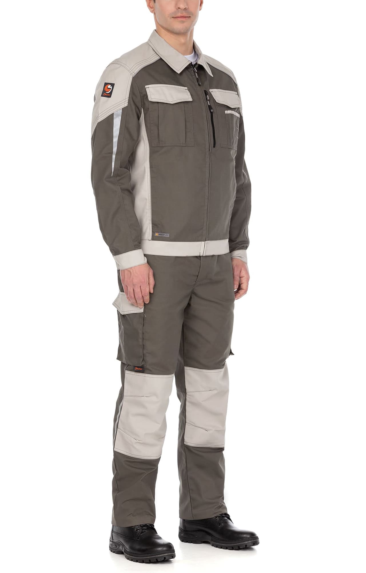 4957105 Костюм  NEW серый хаки с серым песком STATUS  Летняя спецодежда  размер 60-62/170-176  - Вид №11