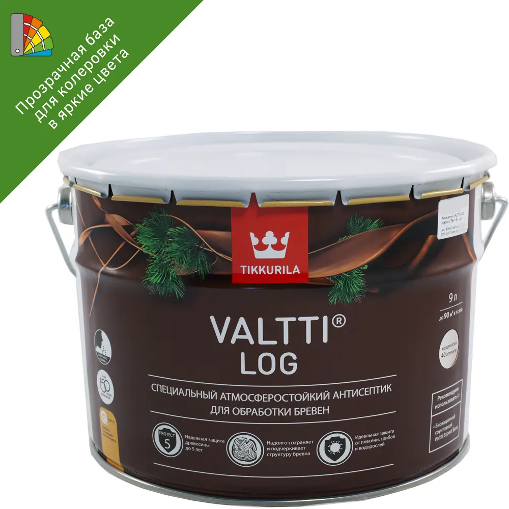 Tikkurila Valtti Log: Антисептик для защиты деревянных фасадов с колеровкой 82115533 STLM-0019439