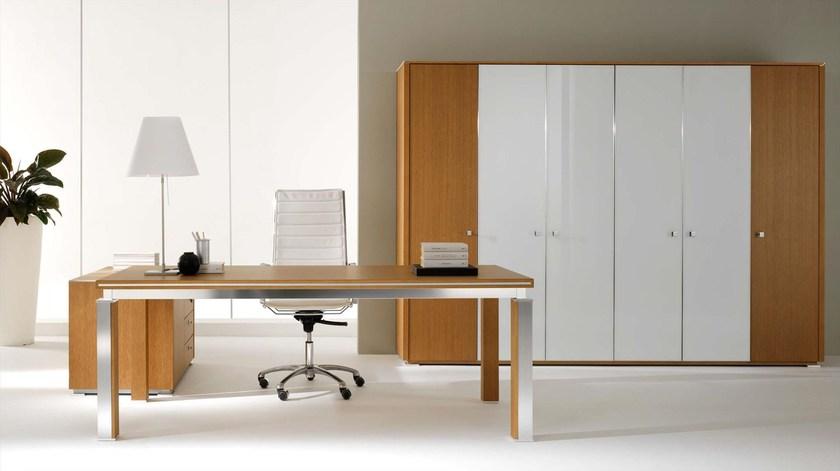 IFT Прямоугольный рабочий стол из фанерованной древесины Electa sun-id-1388686 - Вид №5