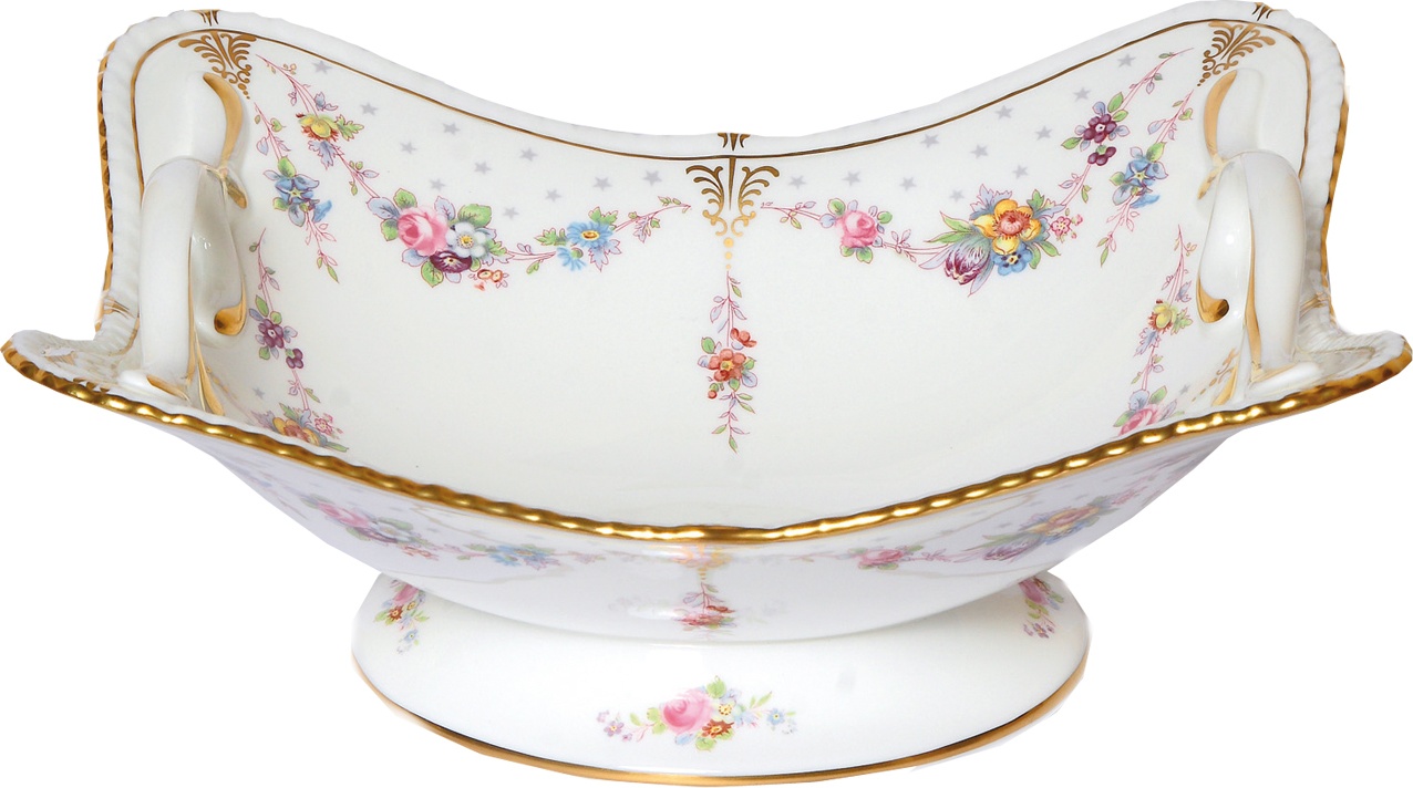 90749 Royal Crown Derby Корзина Royal Crown Derby "Роял Антуанетта" 29см Фарфор костяной 