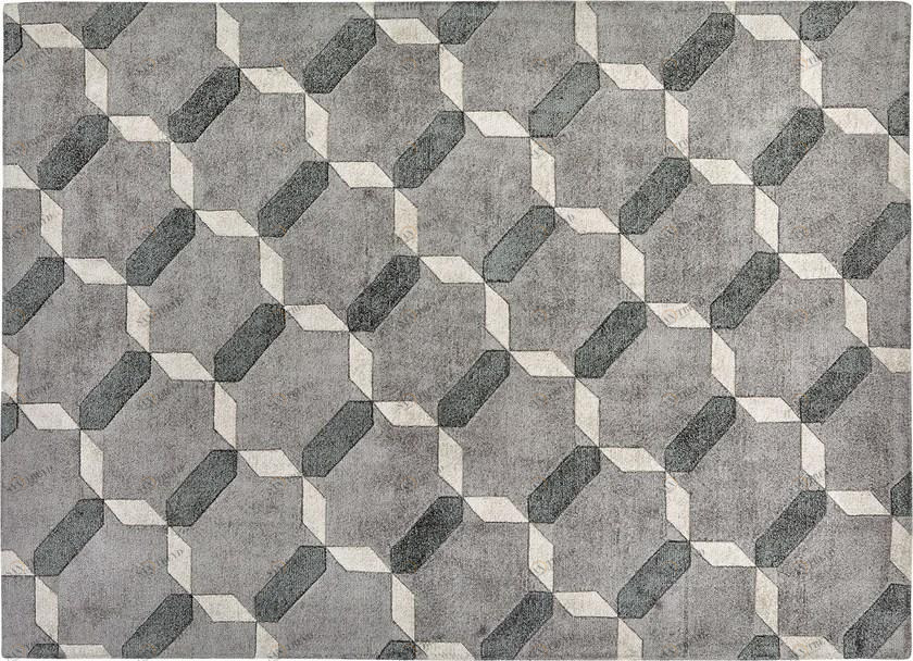 Italy Dream Design Прямоугольный шелковый коврик с геометрическими мотивами sun-id-1379510