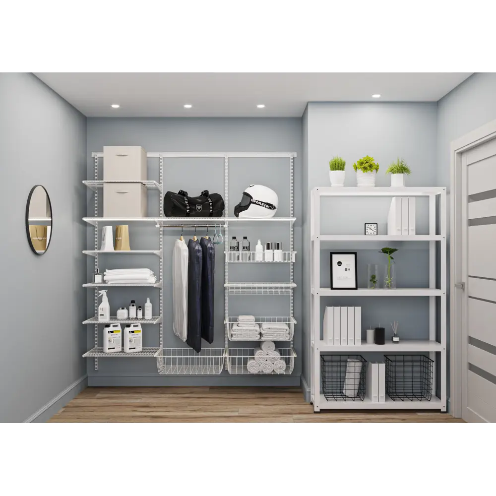 Стеллаж Ar Shelving Coolour Blanco 5 полок 30x90x175 см нагрузка на полку до 70 кг металл цвет белый 83593725 STLM-2191629  - Вид №4