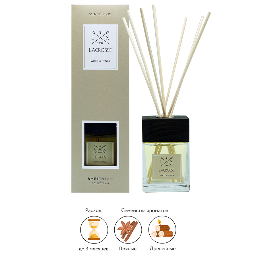 MK100WTLC Диффузор ароматический lacrosse, Дерево и тонка, 100 мл Ambientair  - Вид №1