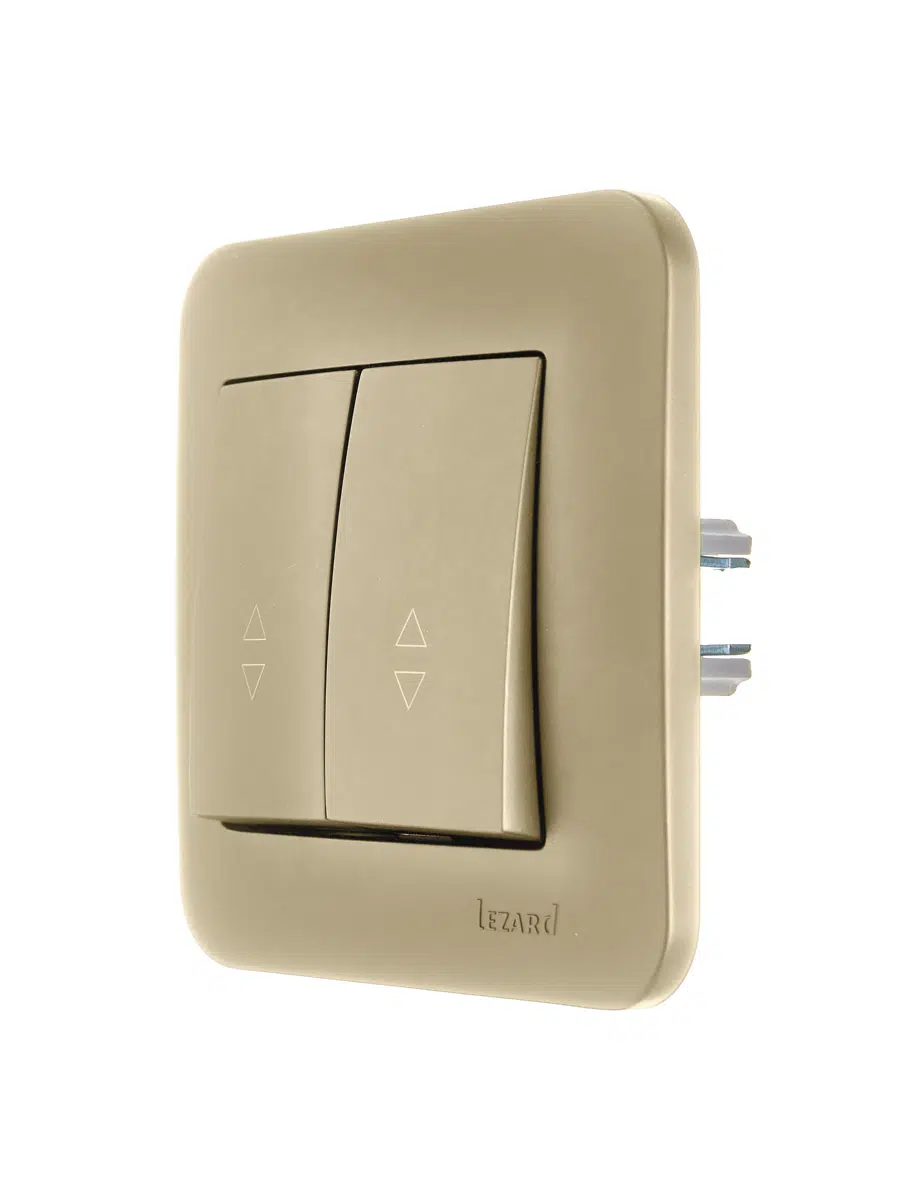 ASTI Выключатель проходной двойной золото LEZARD 7081-3636-106