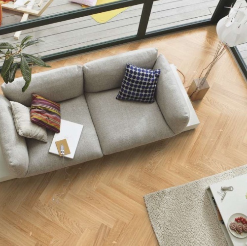 Паркет Ёлка Meister PS 400 Stab Гармония 8042 Дуб Натур с брашью (Текстурированная) 500х100 мм 2300200050 - Вид №2