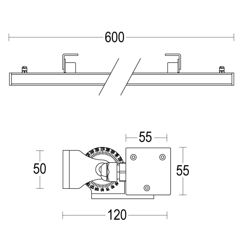 MaxiTratto Wall 600 Ghidini MaxiTratto Wall .05 Темно-Cерый (Матовый)  - Вид №1