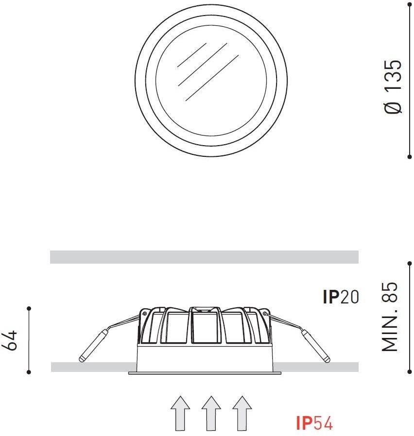 Arkoslight Алюминиевый светодиодный потолочный светильник Deep sun-id-1376917 - Вид №10