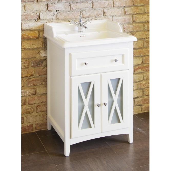 Тумба под раковину с двумя дверцами, цвет Белый [EU2WN] Victorian Burlington EU2W - Вид №1