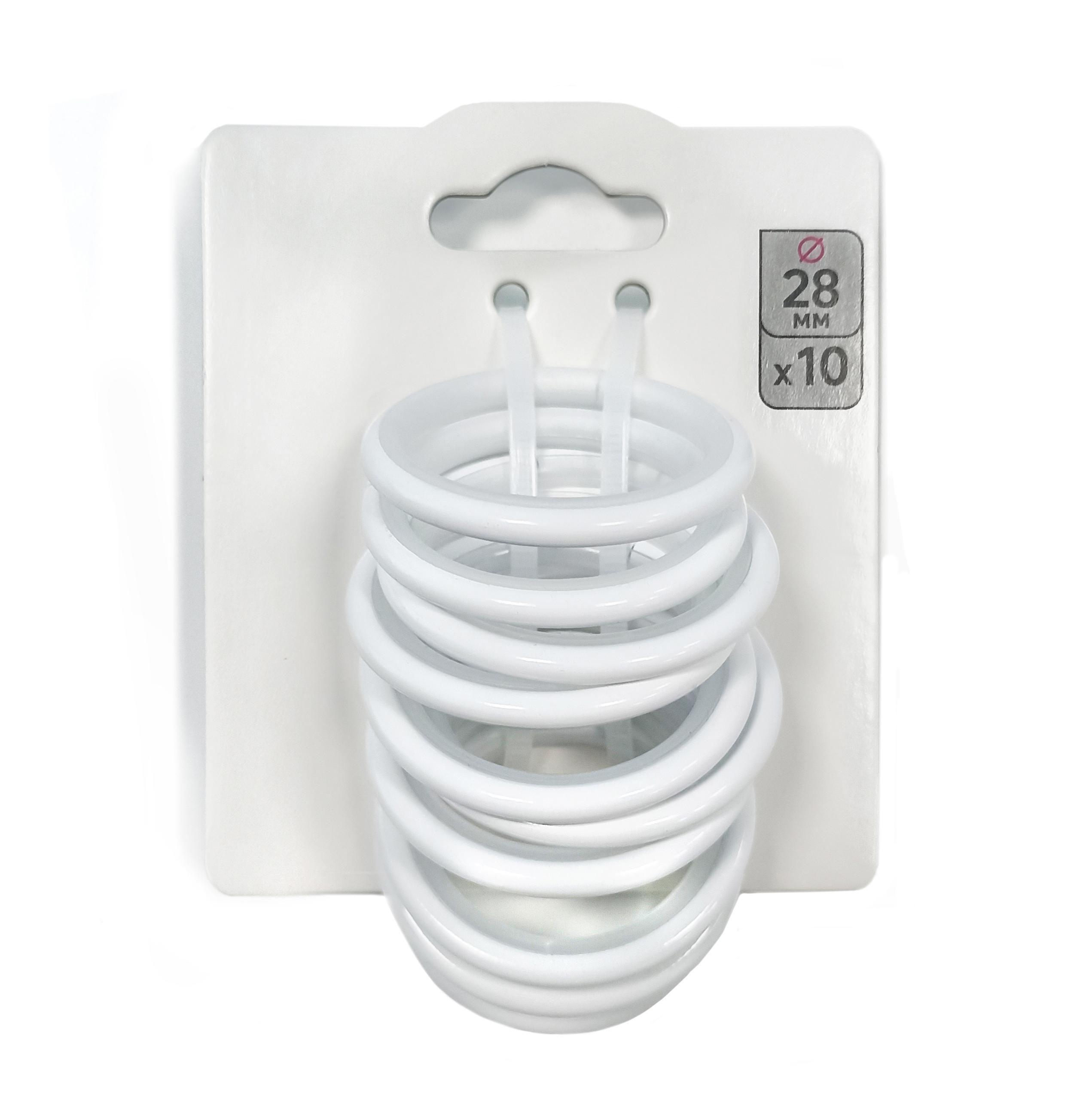 Набор колец с крючками Santreyd для карнизов, 10 шт, белый матовый 87691233 STLM-0075098 - Вид №1
