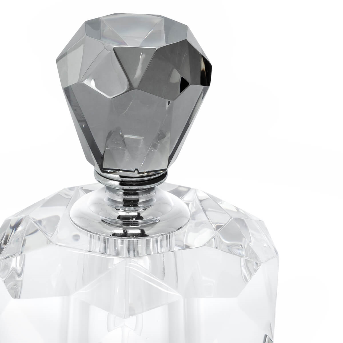 600901-CG ABHIKA ПАРФЮМЕРНАЯ БУТЫЛКА ЯСЕНЬ КРУГЛЫЙ CLEAR/GREY  - Вид №1