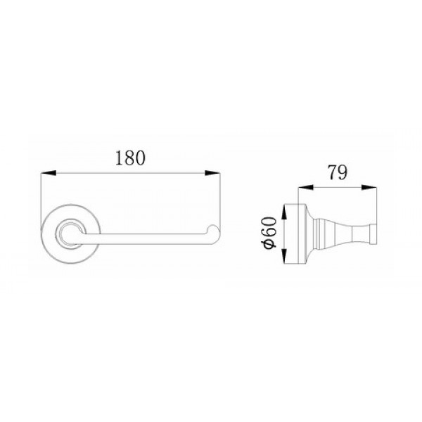 Бумагодержатель без крышки RUSH Corsica 42110 sun-id-561070 - Вид №1