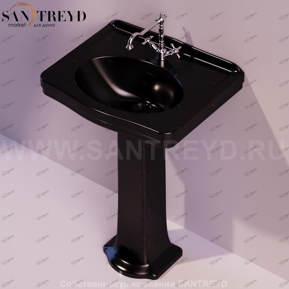 LO915NERO Пьедестал для раковины прямоугольная Simas Londra