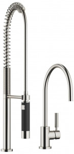 33826888-06_1_27789970-06_1 Смеситель однорычажный с profi-душевым гарнитуром - платина матовая Dornbracht Tara Classic