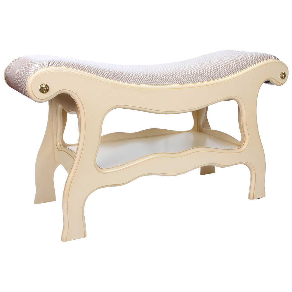 11139 Скамья Сорренто 2 Айвори Рептилия Жемчуг BOGACHO 4627138216941