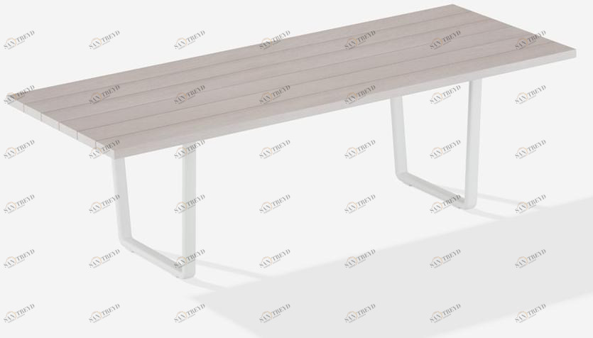 FAST Прямоугольный садовый стол из алюминия с имитацией дерева Orizon sun-id-1381430