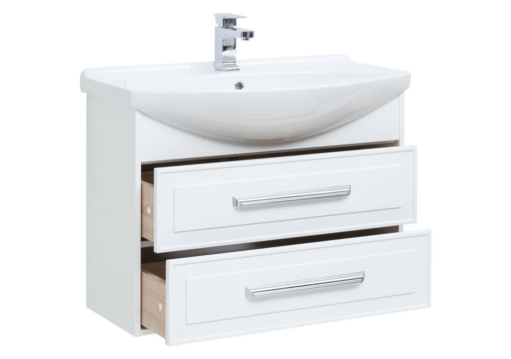 Тумба с раковиной Aquanet Остин 85 белый 0020391800175448 - Вид №1