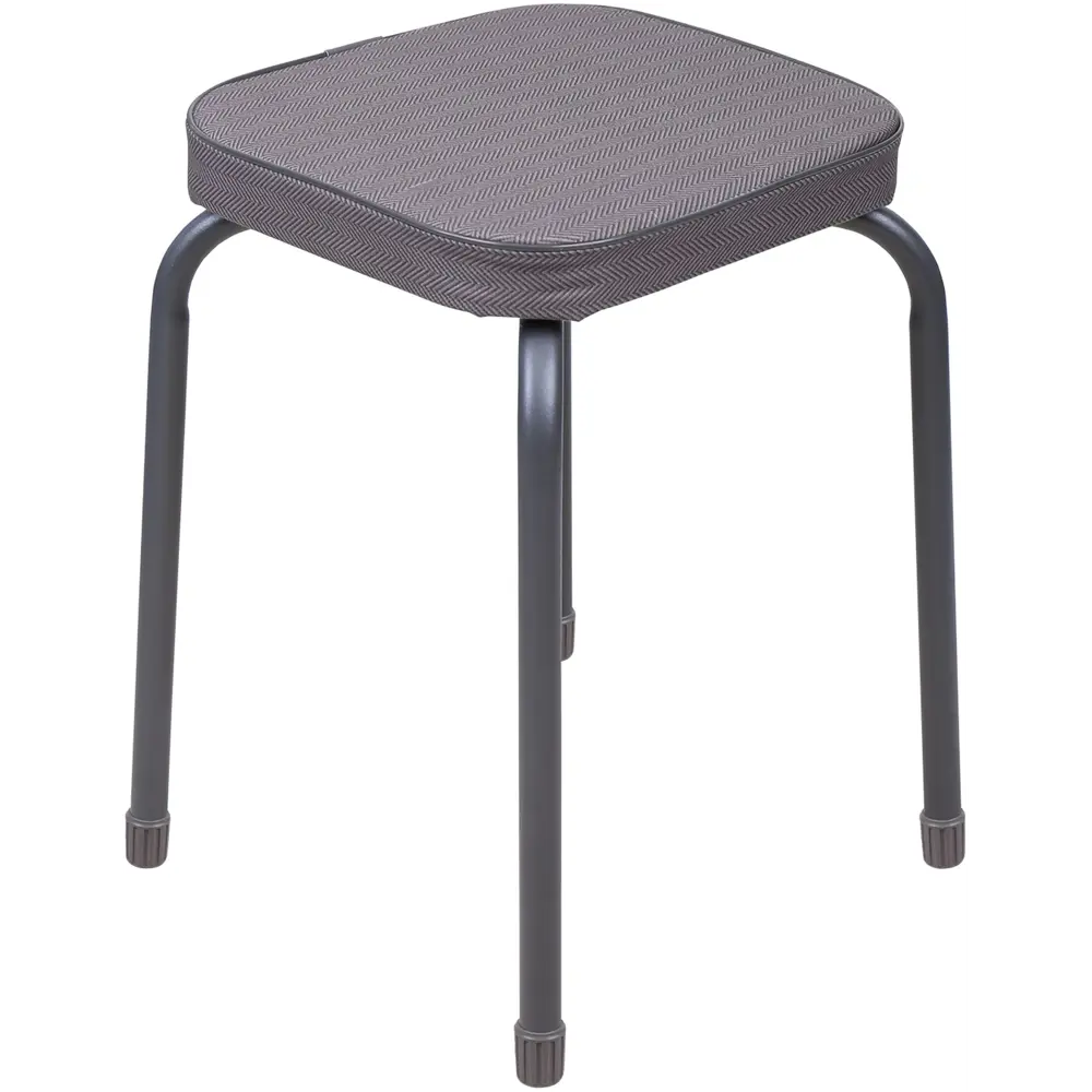 Табурет Haushalt НТ1/Н 32x46.5x32 см ножки металл/сиденье текстиль цвет серый Santreyd STLM-2206360