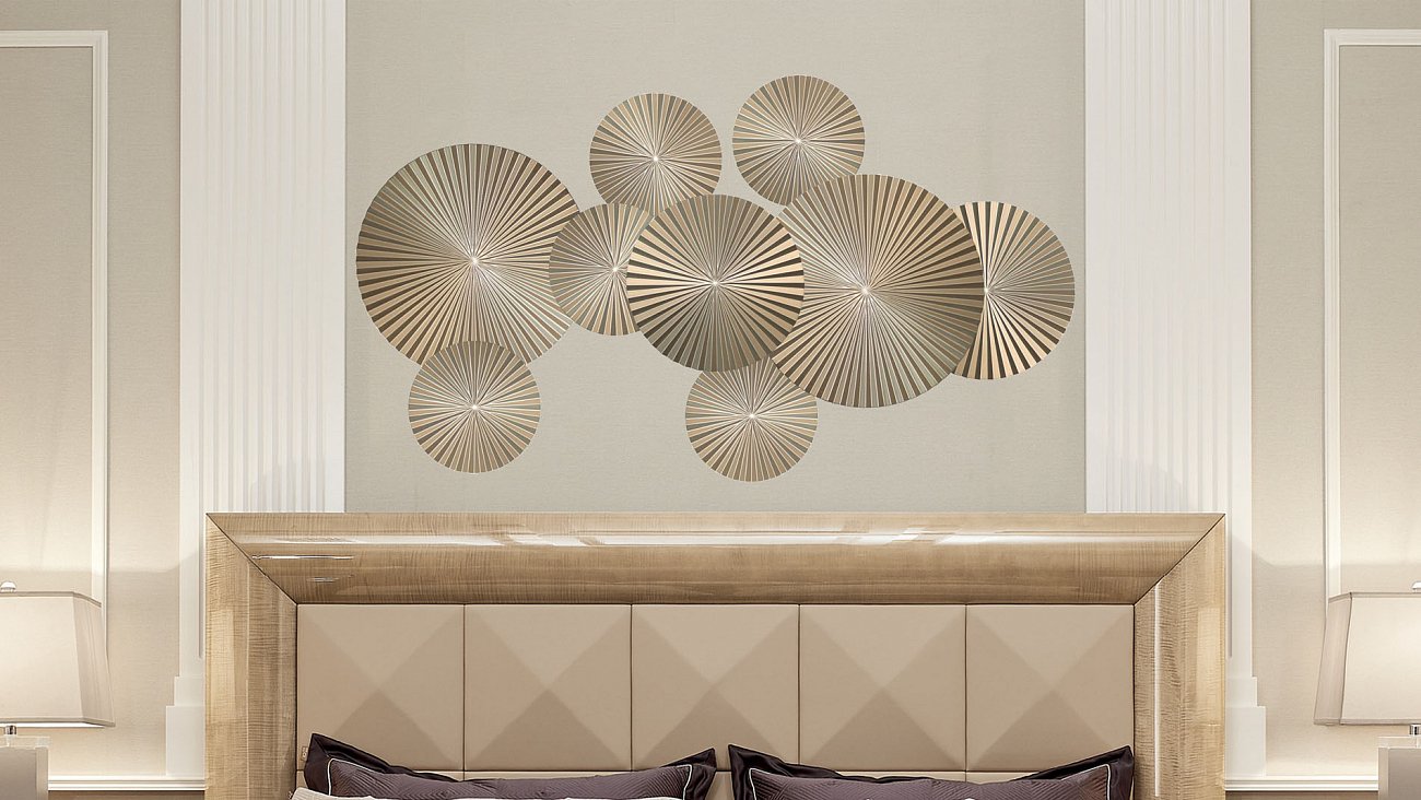 Панно декоративное настенное из дерева 90х160 см шампань Inflow-9 EVENHOME  00-3878804 Бежевый  - Вид №1