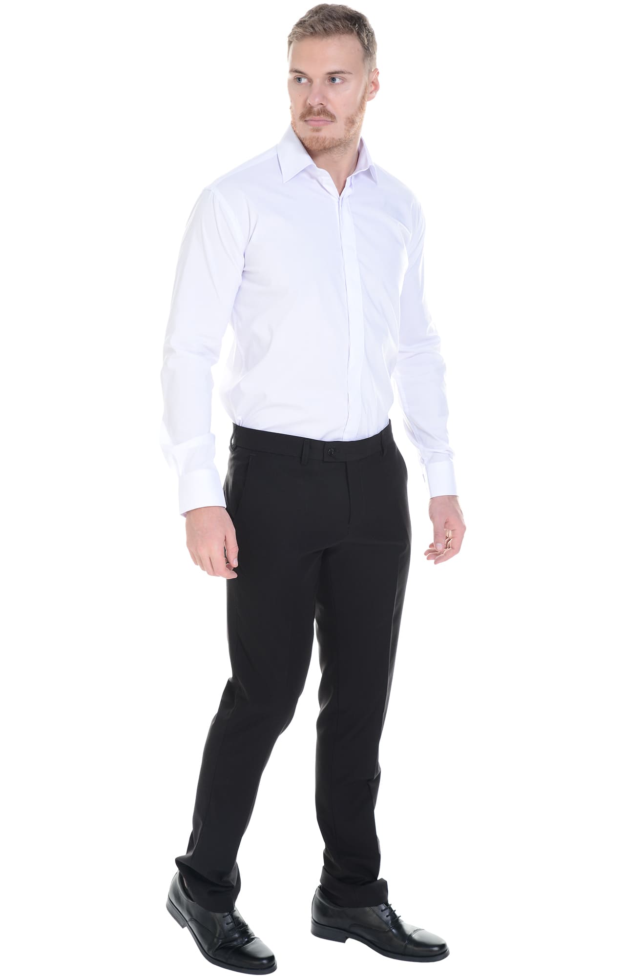 62466 Рубашка мужская  white El-Risto  Корпоративная одежда  размер 42/170-176  - Вид №26