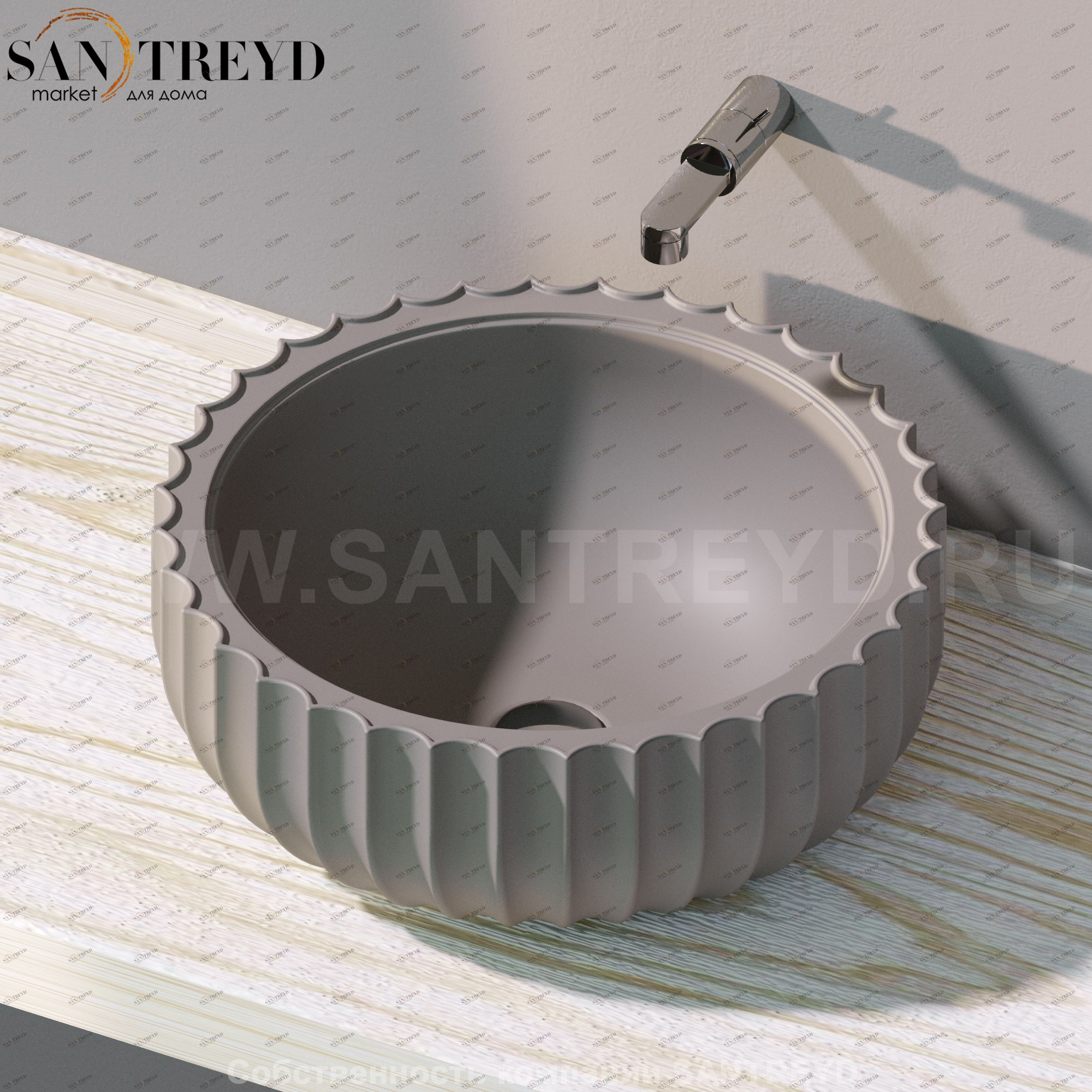 SE50A1019 Накладная раковина на столешницу  круглая Ceramica Flaminia Settecento