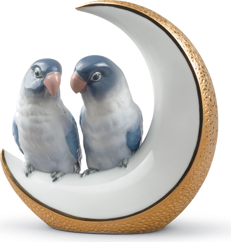 10669068 LLADRO Фигурка Lladro "Полетели на луну!" 16x15см, золотой Фарфор Lladró 