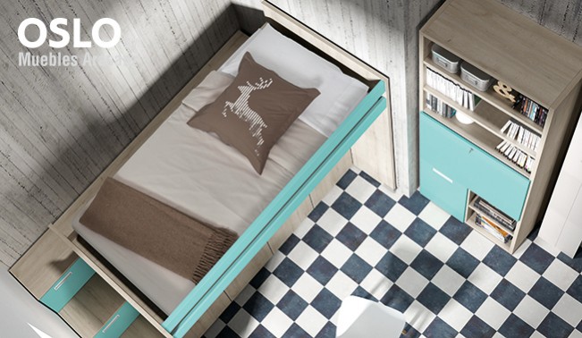 103161 Детская комната с двухъярусной кроватью Ambiente 41 Arasanz Oslo Santreyd - Вид №1