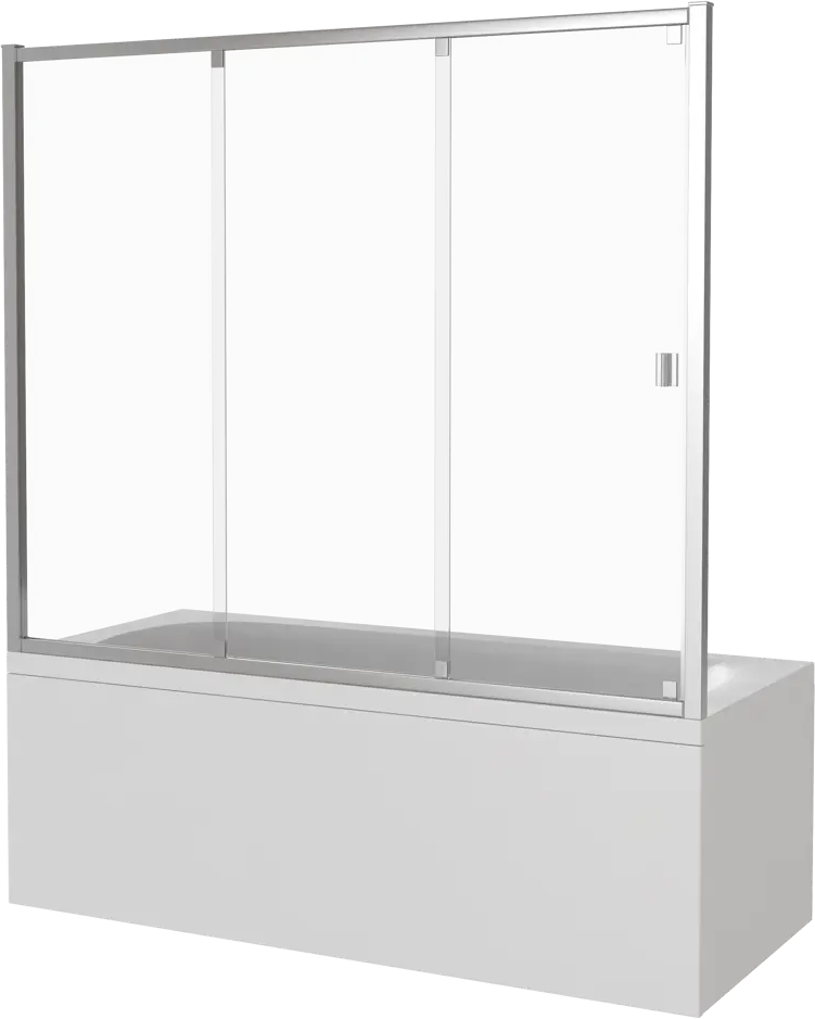 Santreyd Раздвижная стеклянная ширма для ванны 170x140 см с хромированным профилем 82866150