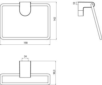 Emco Bad Кольцо для полотенца из металла Mundo 3355 001 00 - Вид №5