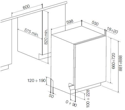 Fulgor Milano Встроенная посудомоечная машина sun-id-1407105 - Вид №1