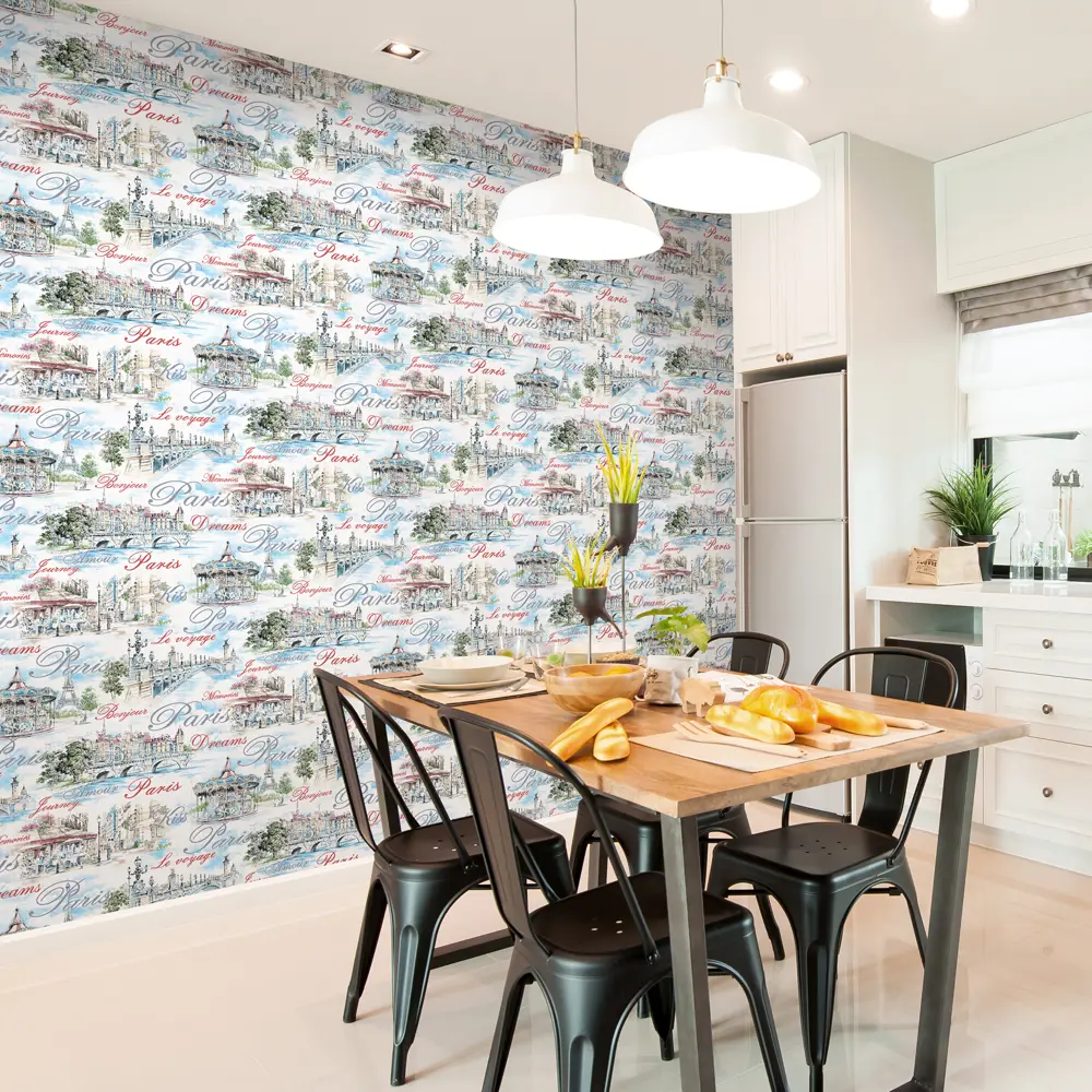 Обои виниловые WallDecor Париж голубые 0.53 м АС85000-65 82638286 STLM-2119775 АСПЕКТ РУ - Вид №3
