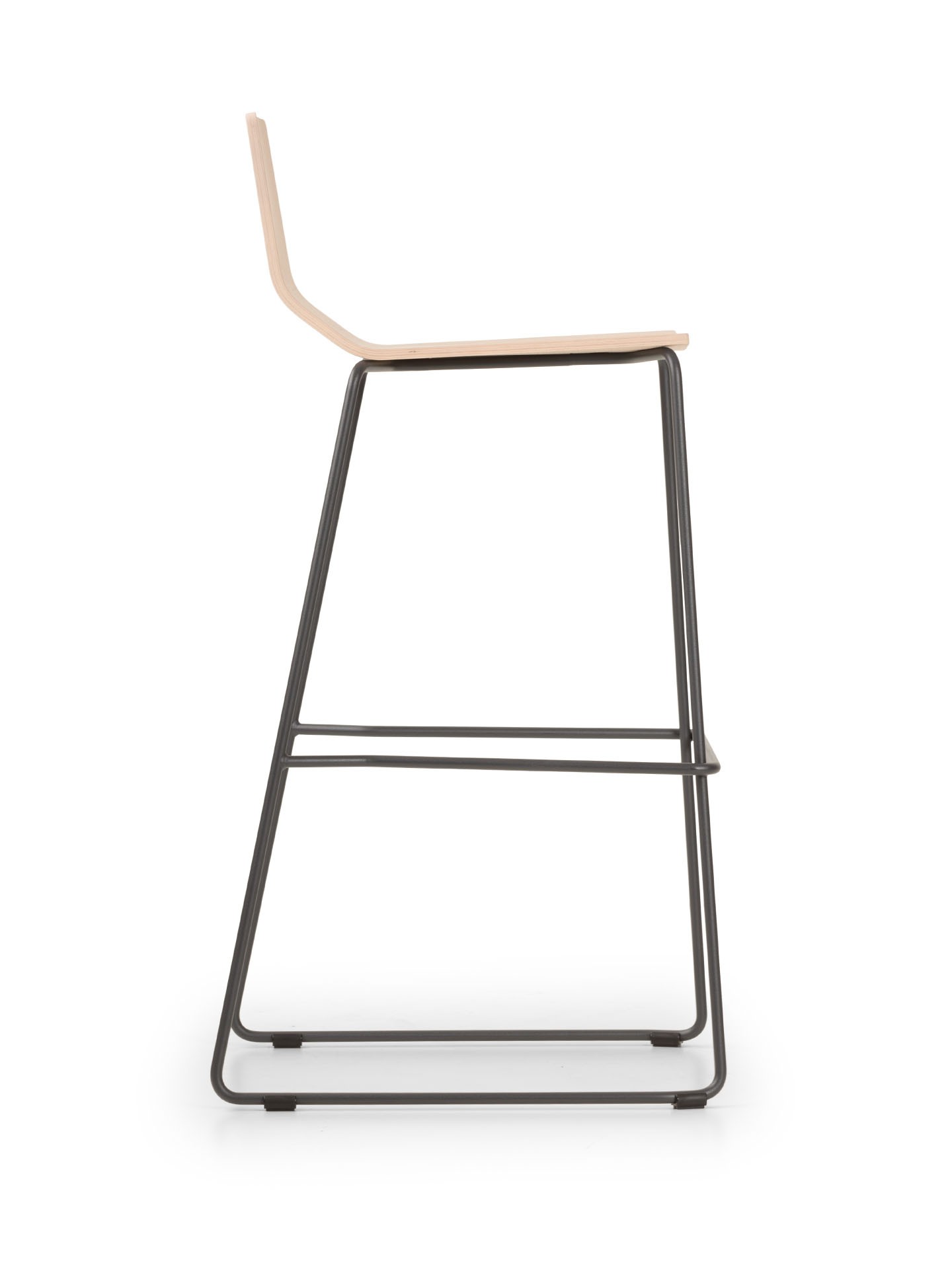 MA 7505 High stool with steel sled base True Design Marina