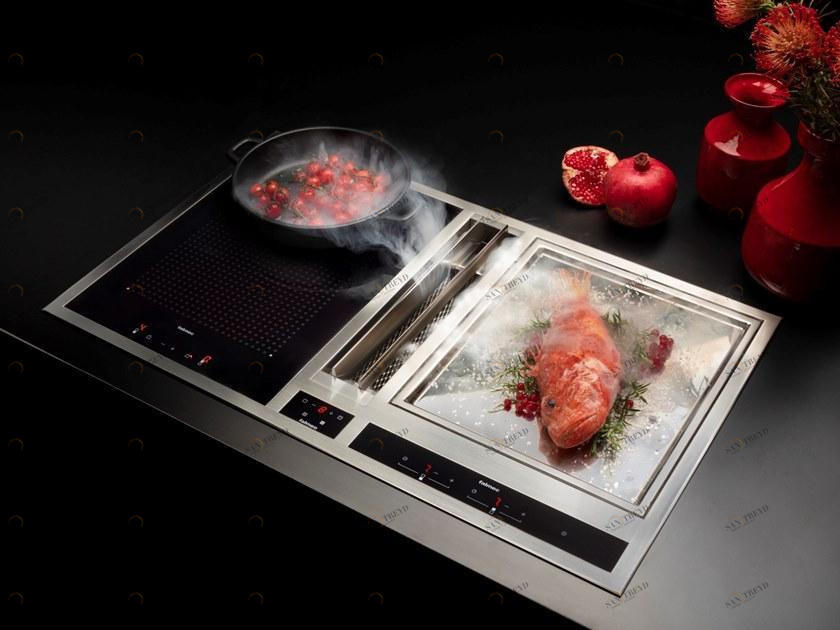 Falmec Индукционная варочная панель из нержавеющей стали с полуприкрытой крышкой Sistemi di cottura sun-id-1452588