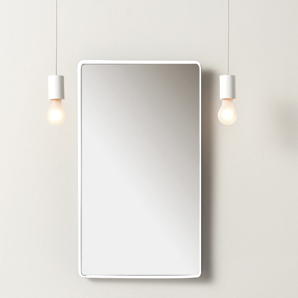 EVBASRMBNEVER Life Design Прямоугольное зеркало настенное  Непрозрачный белый 