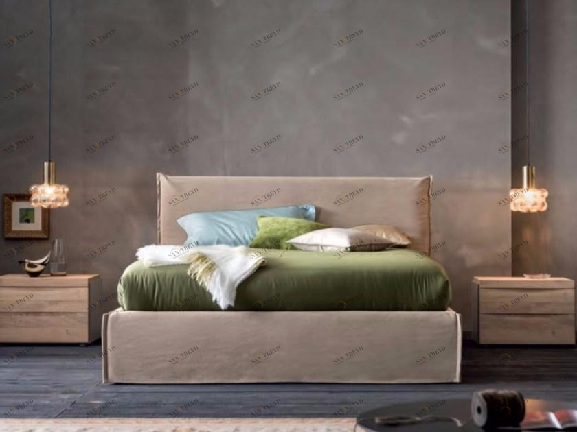 Dall'Agnese Двуспальная кровать с обивкой из ткани Every sun-id-1473914