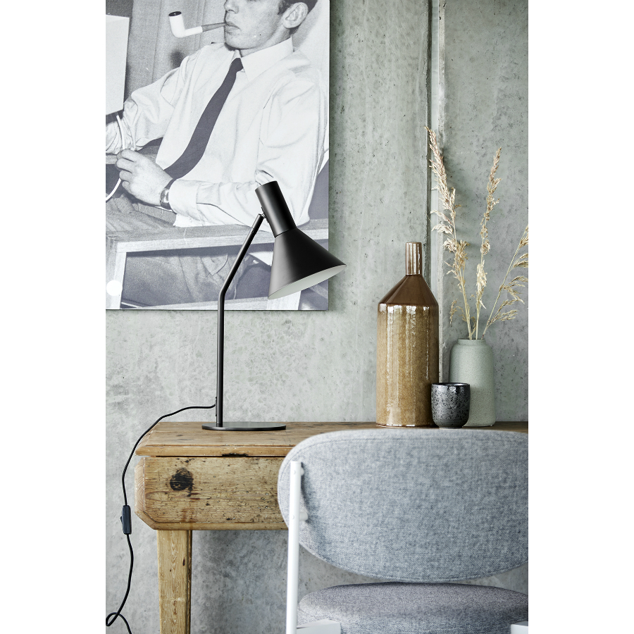 250965011 Лампа настольная lyss, 50х25хD18 см, черная матовая Frandsen  - Вид №3