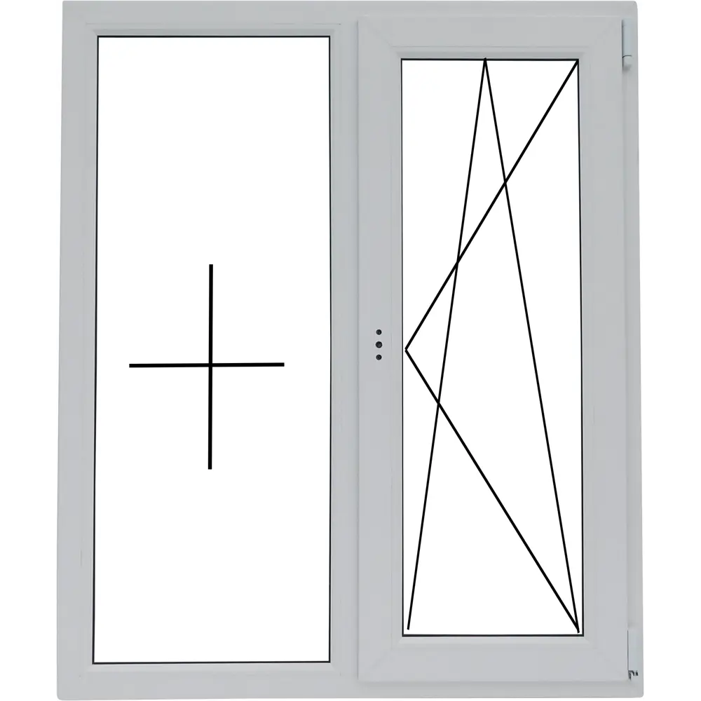 Окно пластиковое ПВХ VEKA двустворчатое 1200x1000 мм (ВхШ) двухкамерный стеклопакет белый/темный дуб STLM-2128761