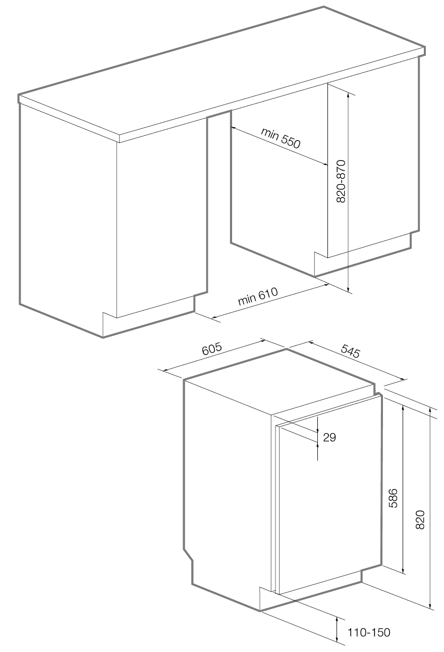 9069720 Встраиваемый холодильник без морозильника  Graude FK 80.1 STDN-0106984 - Вид №1