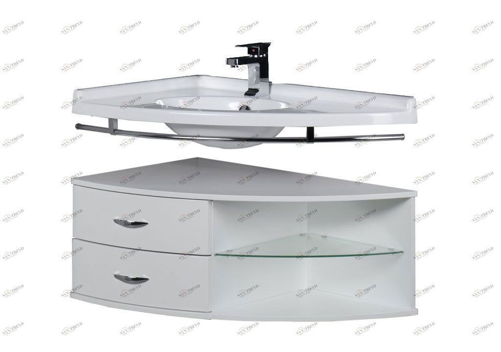 Тумба под раковину Aquanet Корнер 89 L белый (открытая) sun-id-271749