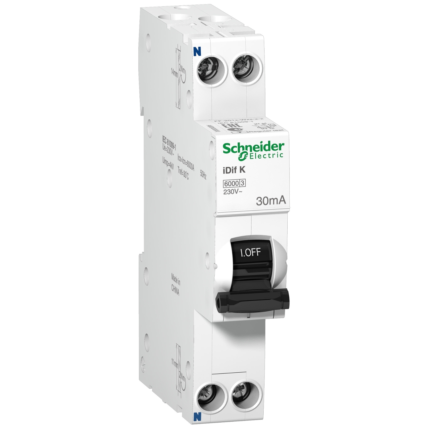 A9D63632 Дифавтомат Acti9 2P 32А (C) 6кА 30мА (AC) Schneider Electric Acti 9 