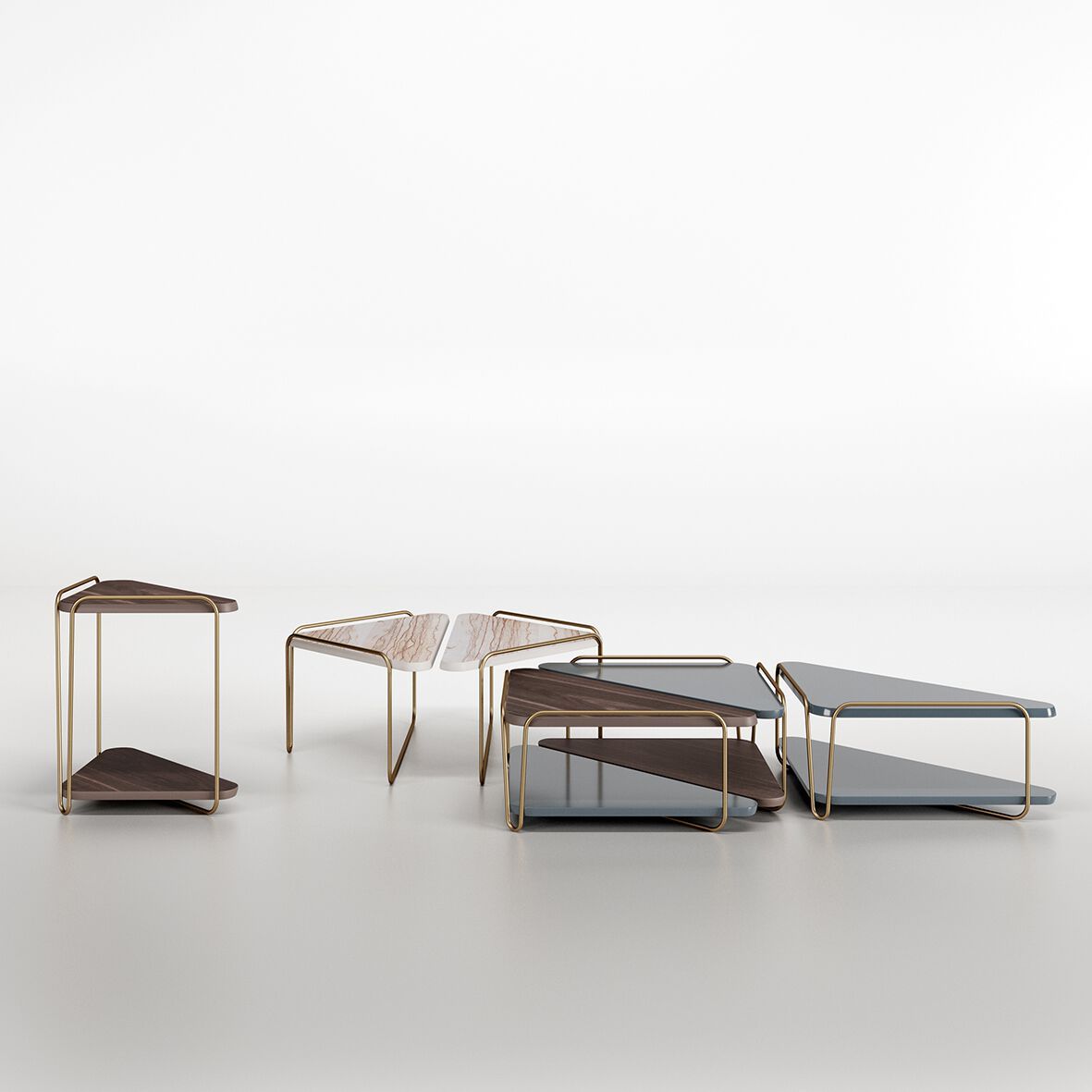 Треугольный низкий журнальный столик Bizzotto Italia Нара ARCH-00035498 - Вид №3