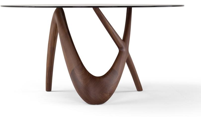 AMURA Круглый стол из дерева и стекла Nx sun-id-1515666 - Вид №3