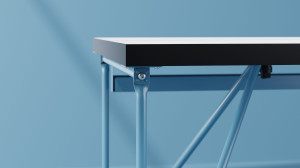 Прямоугольный складной стол на колесах